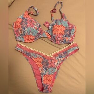 Hollister Pink and Blue Bikini